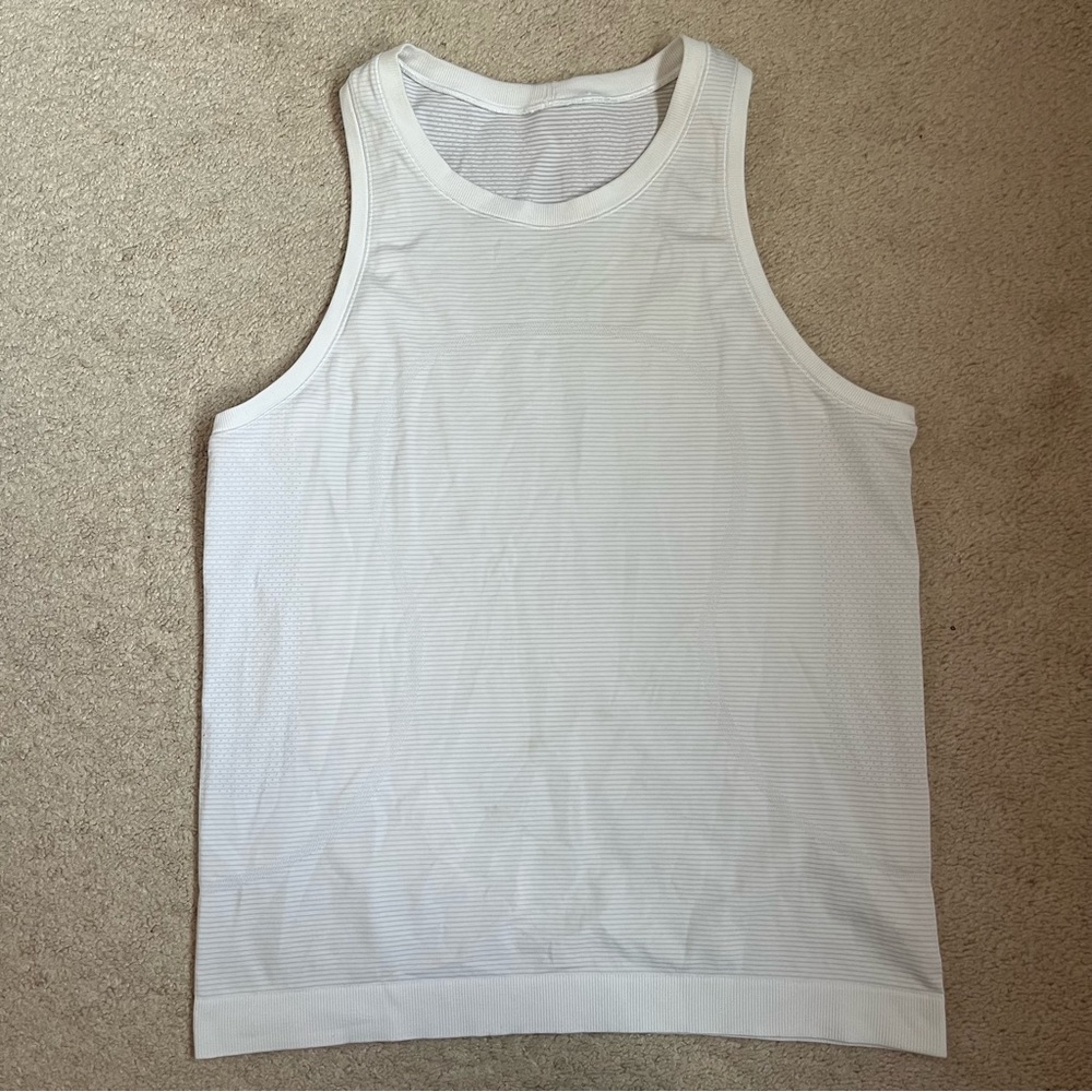 White Lululemon Swiftly Breeze Tank